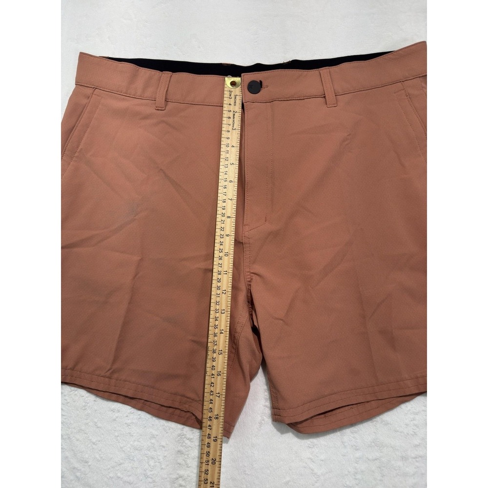 Hurley Shorts Mens 38 Brown 8 Inch Inseam Chino Flat Front Stretch Casual Golf - Picture 3 of 7
